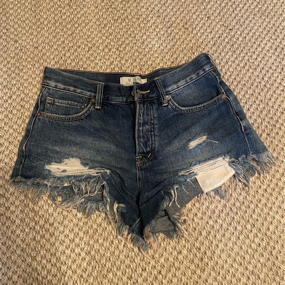 Free People Jean Shorts - Picture 1 of 7